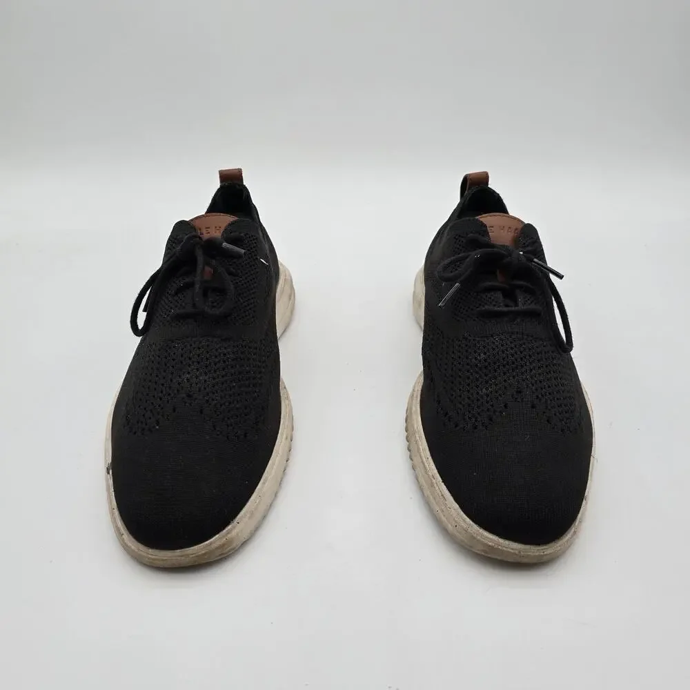Cole Haan Shoes Mens 10 Black Grand Plus Stitchlite Wing Tip Faux Oxford